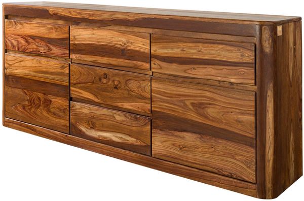 Sideboard Sheesham 185x40x80 walnuss gewachst TORONTO #202