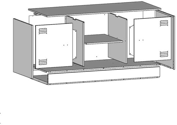 vidaXL TV-Schrank Weiß 99x39x44 cm Stahl 841690 Bild 12