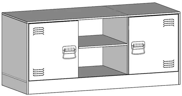 vidaXL TV-Schrank Weiß 99x39x44 cm Stahl 841690 Bild 11