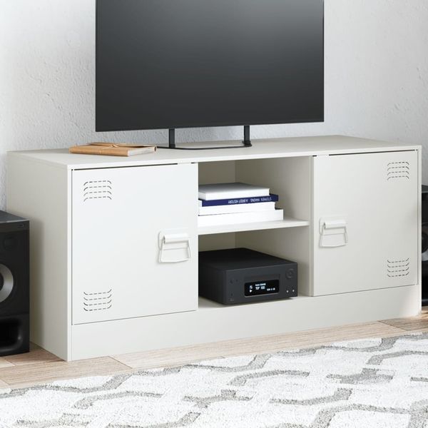 vidaXL TV-Schrank Weiß 99x39x44 cm Stahl 841690