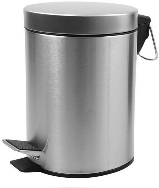 HomeLine 3 L Tretmülleimer Tret-Abfalleimer Kosmetikeimer 613-400541 silber