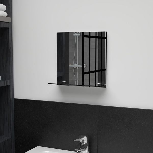 vidaXL Wandspiegel mit Regal 30×30 cm Hartglas 249434