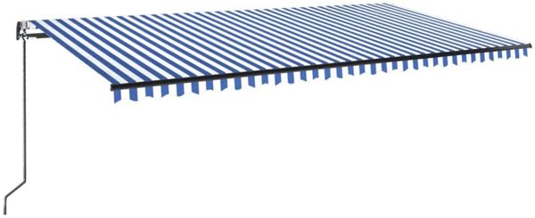 vidaXL Markise Automatisch Einziehbar 600x350 cm Blau und Weiß 3069246 Bild 2