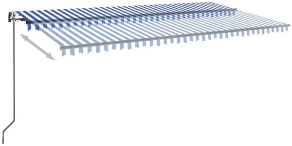 vidaXL Markise Automatisch Einziehbar 600x350 cm Blau und Weiß 3069246 Bild 3