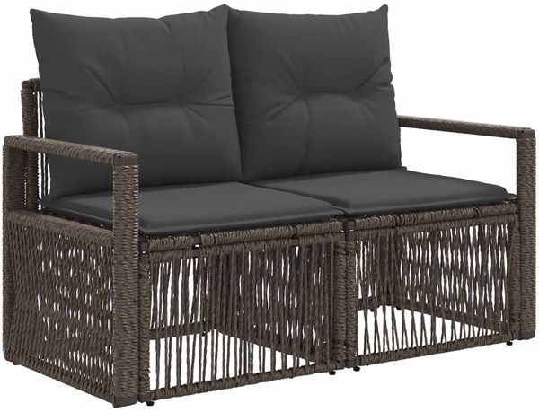 vidaXL Gartensofa-set 11 pcs Grau Poly-Rattan 3435746 Bild 3