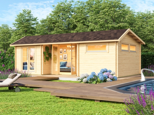 Fjordholz Gartenhaus Modell Uri 44 Natur