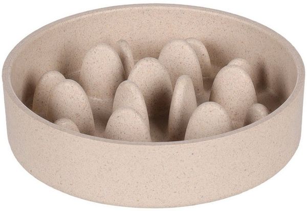 Flamingo Antischlingnapf Futter- und Trinknapf Slow Feeder Greni beige