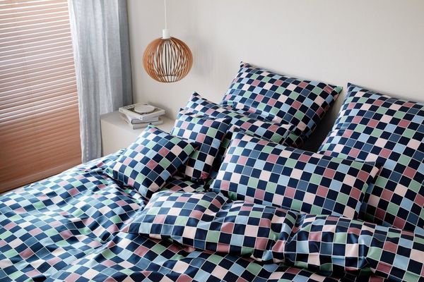 Elegante Bettwäsche Scrabble, Mako-Satin, 2 teilig, angenehmes Hautgefühl