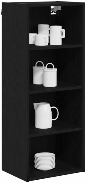 vidaXL Hängeschrank Riga Schwarz Eichen-Optik 40 x 29,5 x 100 cm 884467 Bild 2
