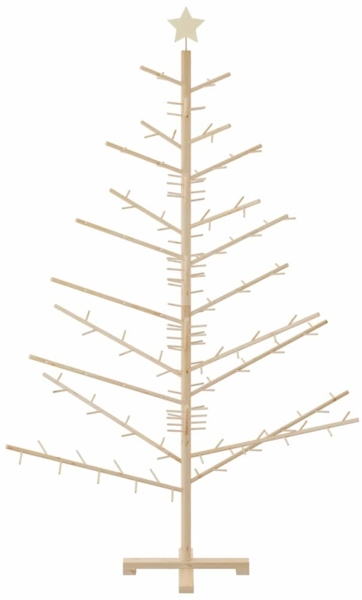 vidaXL Holz Weihnachtsbaum mit Ständer Natur 180 cm Massivholz Kiefer 42018057 Bild 5