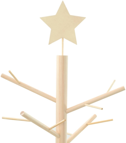 vidaXL Holz Weihnachtsbaum mit Ständer Natur 180 cm Massivholz Kiefer 42018057 Bild 9