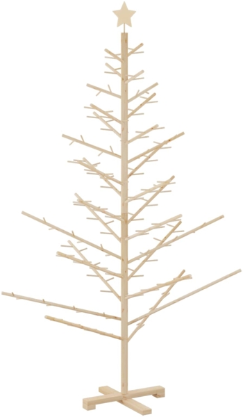 vidaXL Holz Weihnachtsbaum mit Ständer Natur 180 cm Massivholz Kiefer 42018057 Bild 7