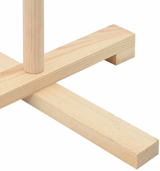 vidaXL Holz Weihnachtsbaum mit Ständer Natur 180 cm Massivholz Kiefer 42018057 Bild 10