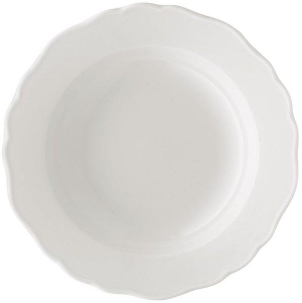 Suppenteller 23 cm/Fa Maria Theresia Weiss Hutschenreuther Suppenteller - Mikrowelle geeignet, Spülmaschinenfest