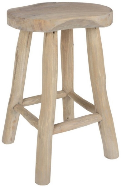 Rustikaler Teakholz Beistelltisch, Natur, 30 cm Bild 3