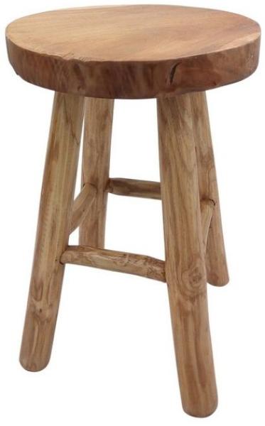 Rustikaler Teakholz Beistelltisch, Natur, 30 cm Bild 4