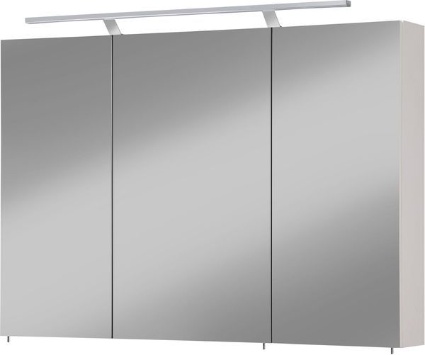 welltime Spiegelschrank Torino made in Germany Breite 100 cm, 3-türig, LED-Beleuchtung, Schalter-/Steckdosenbox