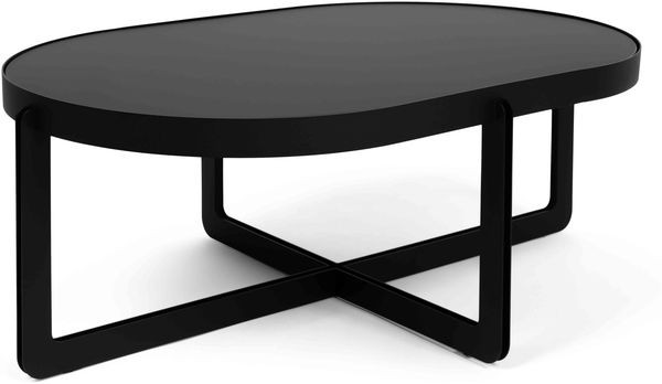 Couchtisch CENTRE OVAL Schwarz von Zuiver 102 x 68 cm