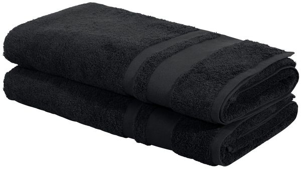 OTTO home Saunatuch Vanessa, 2 Saunatücher, 80x200cm, in Standard- und Premium-Qualität, Walkfrottee (Set, 2-St), Handtücher mit Bordüre, 100% Baumwolle, einfarbig, weich