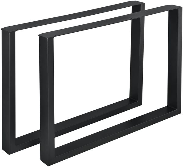 Esstischgestell Makers 2er-Set 100x72 cm Stahl Schwarz [en. casa]