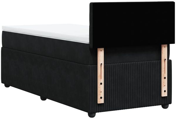 vidaXL Boxspringbett mit Matratze Schwarz 90x190 cm Samt 3289916 Bild 8