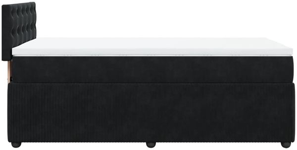 vidaXL Boxspringbett mit Matratze Schwarz 90x190 cm Samt 3289916 Bild 7