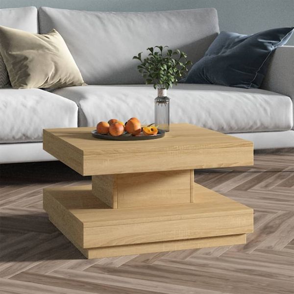 vidaXL Couchtisch Hellbraun 60x60x35 cm MDF 286096