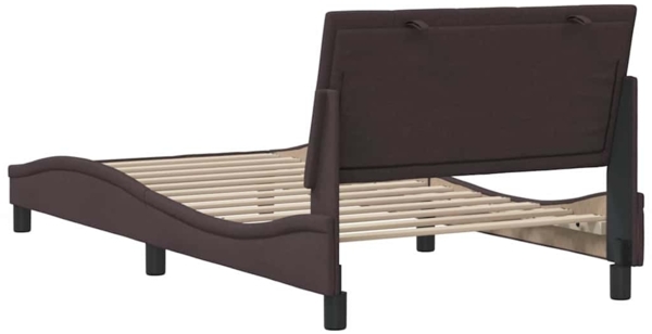 vidaXL Bettgestell ohne Matratze "Hanko" Dunkelbraun 100x200 cm Stoff 3310373 Bild 8