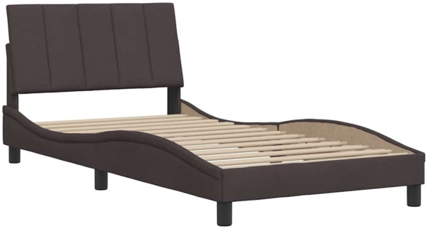 vidaXL Bettgestell ohne Matratze "Hanko" Dunkelbraun 100x200 cm Stoff 3310373 Bild 3