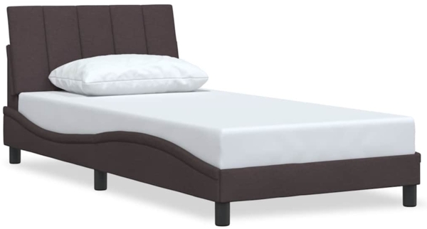 vidaXL Bettgestell ohne Matratze "Hanko" Dunkelbraun 100x200 cm Stoff 3310373 Bild 1