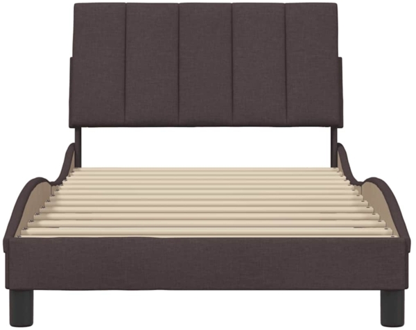 vidaXL Bettgestell ohne Matratze "Hanko" Dunkelbraun 100x200 cm Stoff 3310373 Bild 4