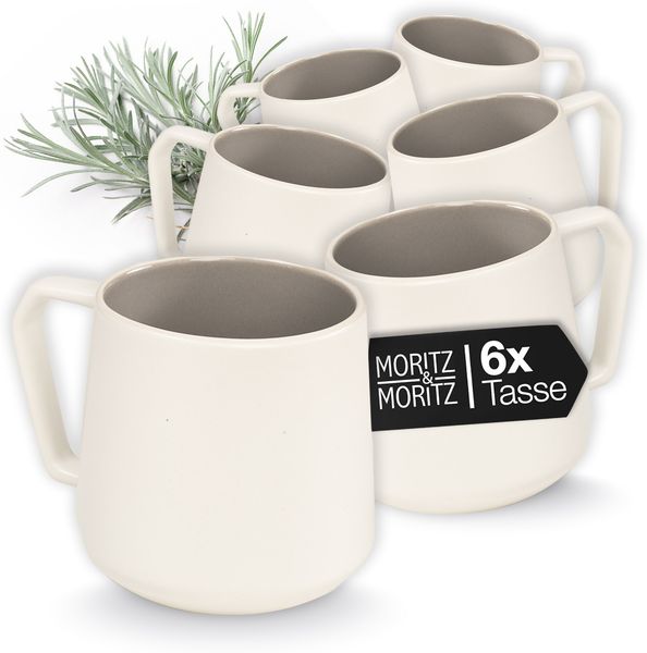 Moritz & Moritz CAVO Kaffeebecher 6er Pack - Stone