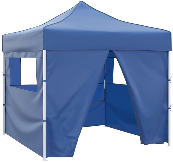 vidaXL Faltzelt mit 4 Wänden 3 x 3 m, Blau