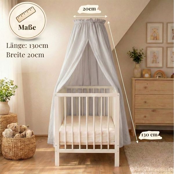 Babykajo Betthimmel Stoff + Ständer (Set, 1-tlg, in verschiedenen Varianten), Betthimmel Ständer mit Betthimmel für Babybetten