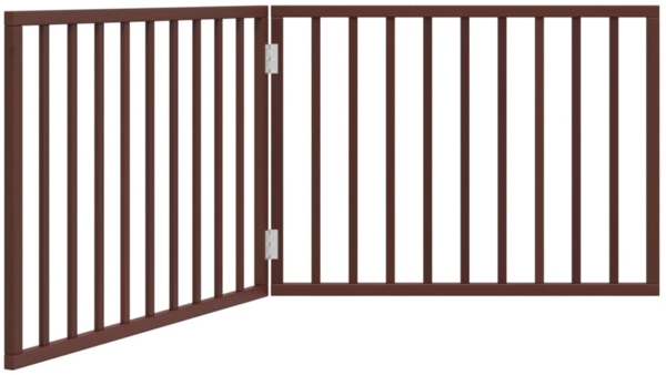 vidaXL 2-tlg. Hundetor Faltbar Braun 160 cm Pappelholz 352200