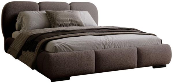 Compleo Polsterbett Wolkenbett, abgerundete Formen, Bouclé-Stoff, verschiedene Farben, TOPSELLER Stauraumbett MADE IN EU