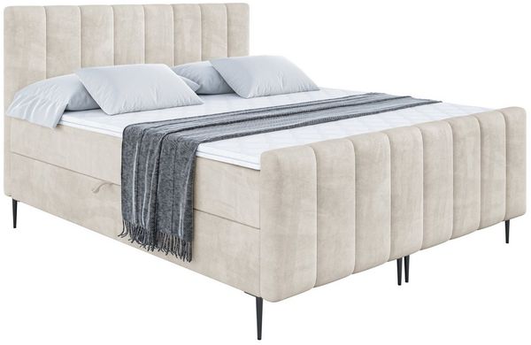 ALTDECOR Boxbett OTTA-F-Z (Multipocket-Matratze H4, H3 Matratze Bonellfederung, Topper, Kopfteil)