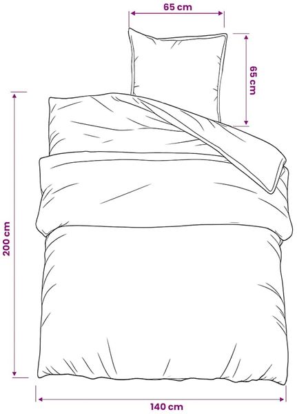vidaXL Bettwäsche-Set, Baumwolle grau / rosa, 140x200 cm Bild 6
