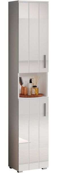 welltime Hochschrank Prag (1-St) Badmöbel mit wechselbarem Türanschlag - (B/T/H) 37/31/192 cm