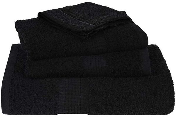 vidaXL 6-tlg. Handtuch-Set FROGN Schwarz 360 g/m² 137090 Bild 4