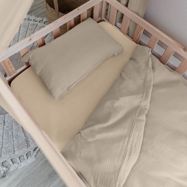 lilimaus Kinderbettwäsche Musselin Kinderbettwäsche 100x135 135x200 - Bettwäsche Kinderbett, 1 teilig, Kinderbettwäsche Set 100% Baumwolle, atmungsaktiv & weich