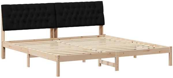 vidaXL Bettgestell mit gepolstertem Kopfteil Braun 200 x 200 cm 3394380