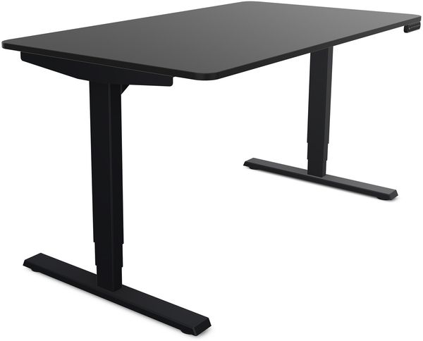ASSMANN Elektrisch höhenverstellbarer Schreibtisch Y-Line Curved 120x80cm Schwarz Schwarz Metall Holz Bild 10