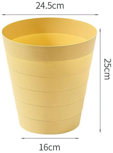 Sinoba Papierkorb moderner Mülleimer Papiereimer 6105 rund, Abfalleimer für Büro Kinderzimmer aus Kunststoff 9 Liter Höhe 25 cm