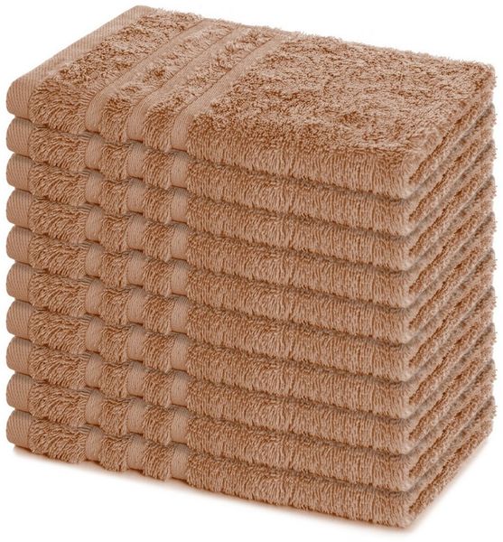Lavea Gästehandtücher 30x50 cm, 10er Set Gästehandtuch, Elena-Frottee Handtuch, Gästetuch, (Set, 10-St), 500 g/m² Frottier, weich & saugstark, pflegeleicht