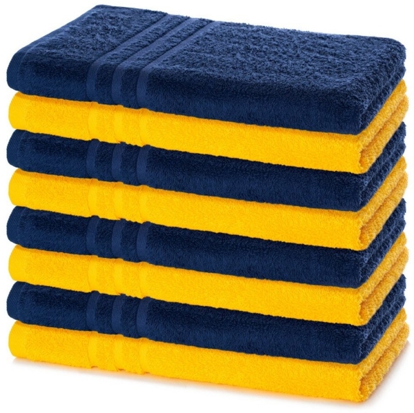 Lavea Handtuch Set Elena 50x100cm, Baumwolle (Set, 8-St), einzigartig weiche Frottee Handtücher für jeden Hauttyp geeignet