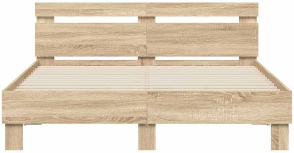 vidaXL Bettrahmen mit LED Sonoma 152 x 203 cm Holzwerkstoff 3402849 Bild 6