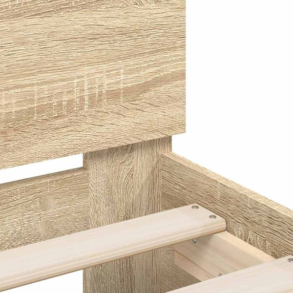 vidaXL Bettrahmen mit LED Sonoma 152 x 203 cm Holzwerkstoff 3402849 Bild 9