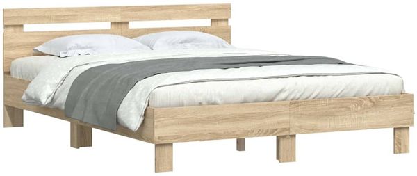 vidaXL Bettrahmen mit LED Sonoma 152 x 203 cm Holzwerkstoff 3402849 Bild 3