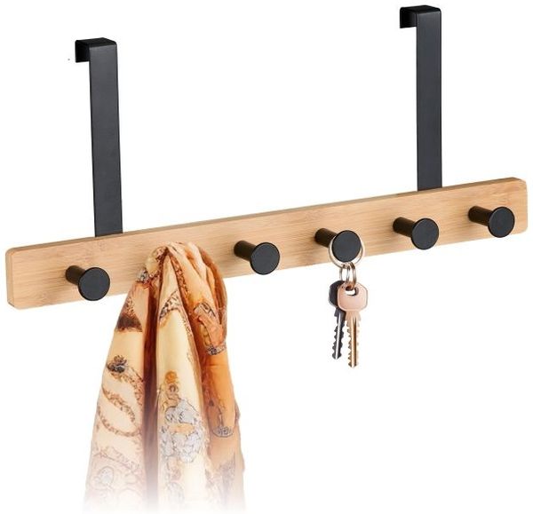 Relaxdays Türgarderobe mit 6 Haken